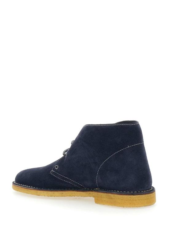  디스퀘어드2 드레스 슈즈 Dsquared2 옥스포드 슈즈, 로고 패치 및 대비되는 스웨이드 스티칭, 블루 - DSQUARED2