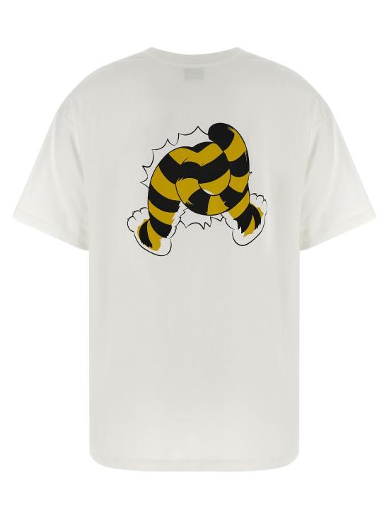  겐조 반팔 티셔츠 와일드 타이거 티셔츠 화이트 - KENZO