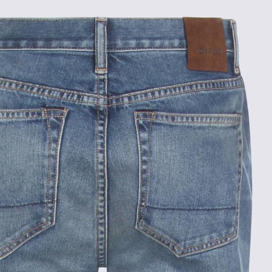  톰포드 데님 팬츠 톰 포드 코튼 데님 진 블루 - TOMFORD