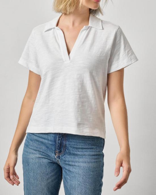  릴라 피 스웨터 릴라 P. 빈티지 반팔 폴로  화이트