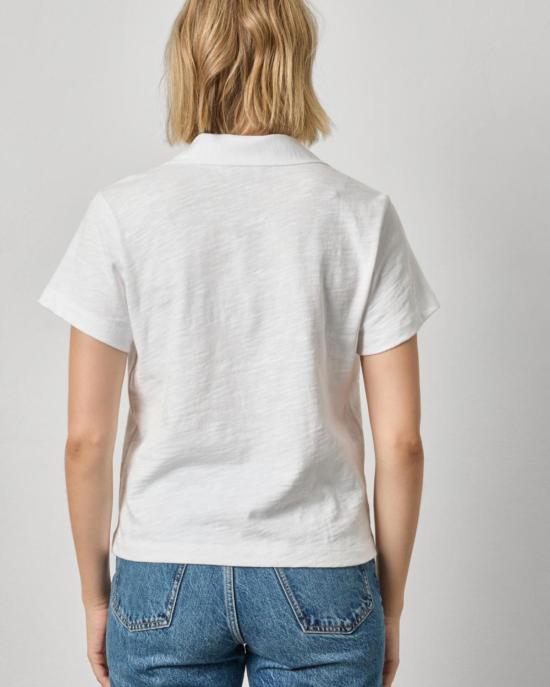  릴라 피 스웨터 릴라 P. 빈티지 반팔 폴로  화이트 - LILLA P