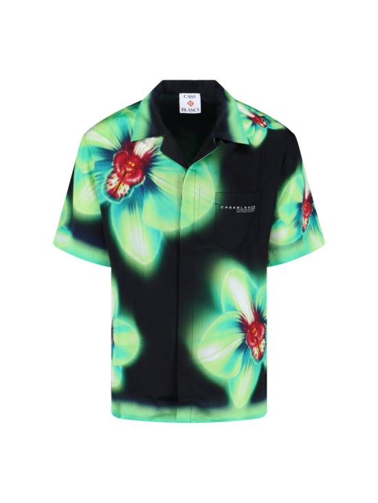 26SS 카사블랑카 반팔 셔츠 M SS26 SH 003 02 ORCHID GLITCH MultiColour