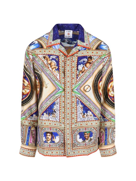 26SS 카사블랑카 긴팔 셔츠 M SS26 SH 006 01 PLAFOND ORNE DE MUSIQUE MultiColour