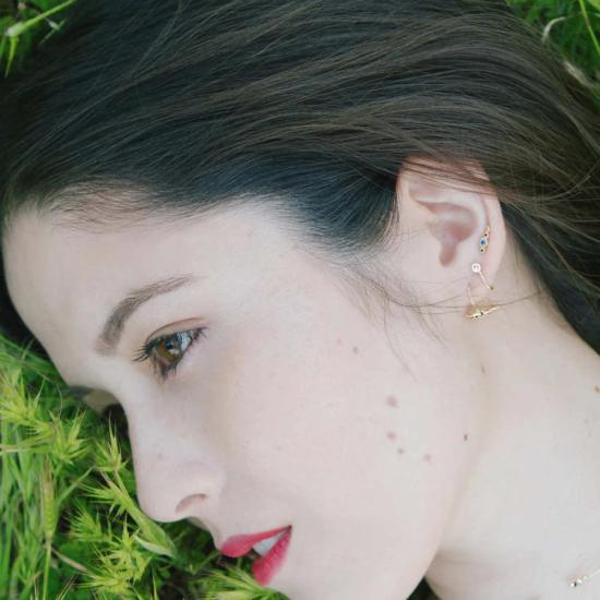  제니 권 디자인스 이어링 제니 권 디자인 저니 블루 사파이어 스터드 귀걸이 (단품) - JENNIE KWON DESIGNS