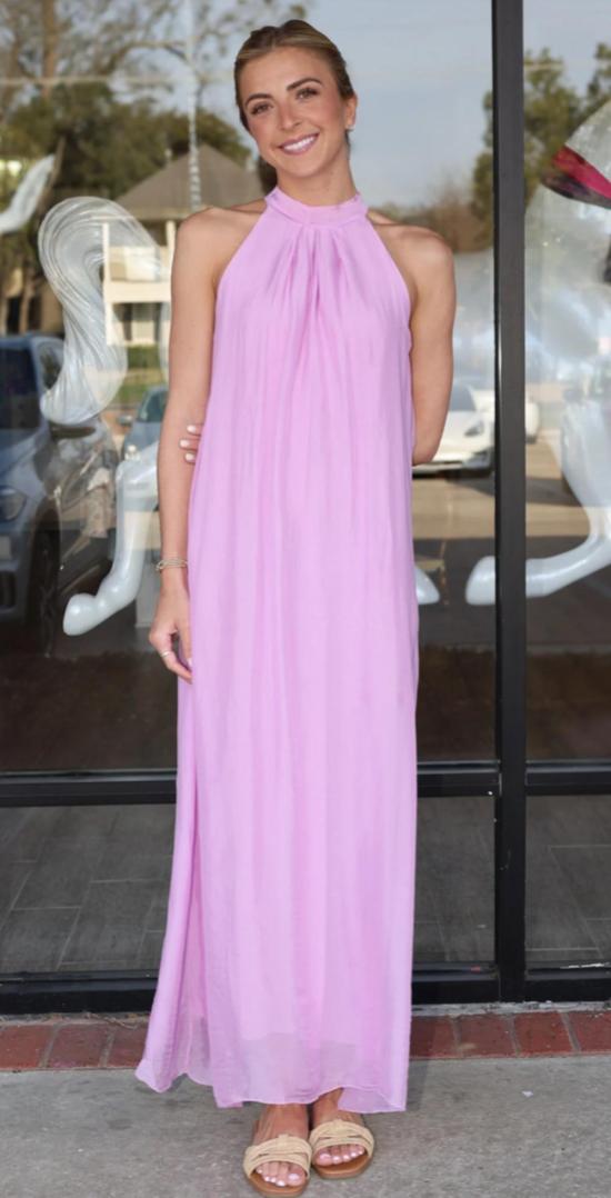  델룩 롱 원피스 비타 드레스 퍼플 - DELUC