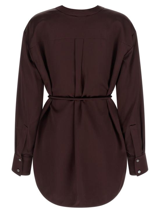  토리버치 블라우스 토리 버치 새틴  탑 버건디 - TORY BURCH