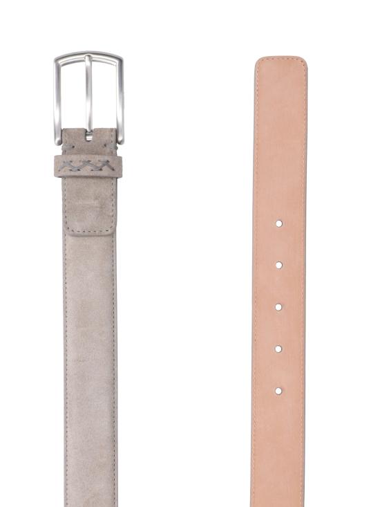 26SS 에르메네질도제냐 가죽 벨트 RLHCAS B014AZ GME Grey - ERMENEGILDO ZEGNA