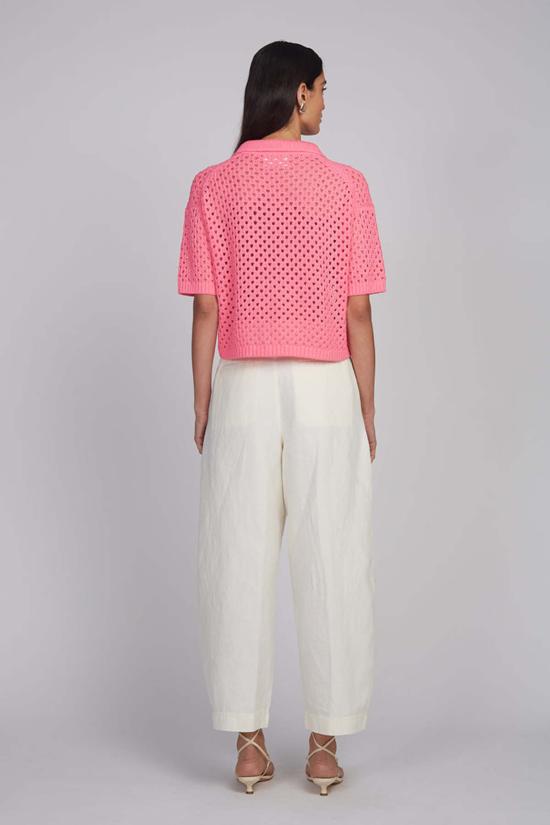  ELEVEN SIX 반팔 티셔츠 일레븐 식스 니나 폴로 탑 태피 핑크 - OTHER BRANDS