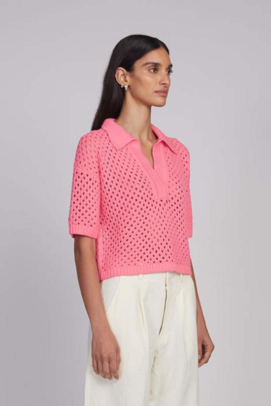  ELEVEN SIX 반팔 티셔츠 일레븐 식스 니나 폴로 탑 태피 핑크 - OTHER BRANDS