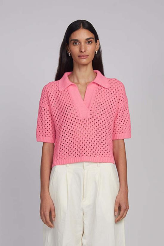  ELEVEN SIX 반팔 티셔츠 일레븐 식스 니나 폴로 탑 태피 핑크