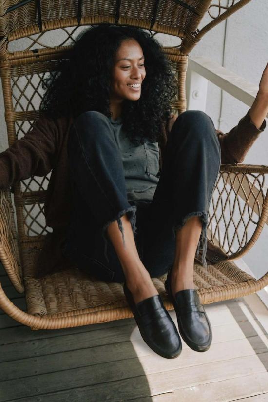  제이미 할러 로퍼 블랙 페니 - JAMIE HALLER