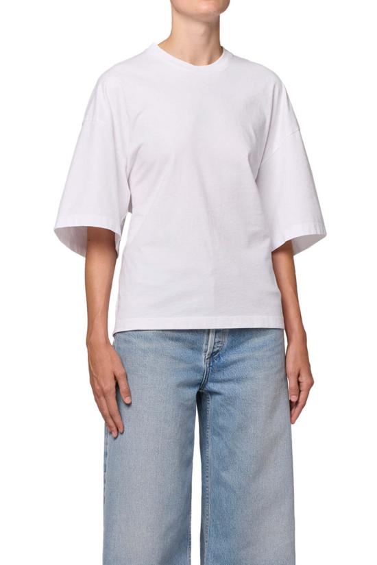  에이골디 반팔 티셔츠 아골드 엘러리 티 화이트 - AGOLDE