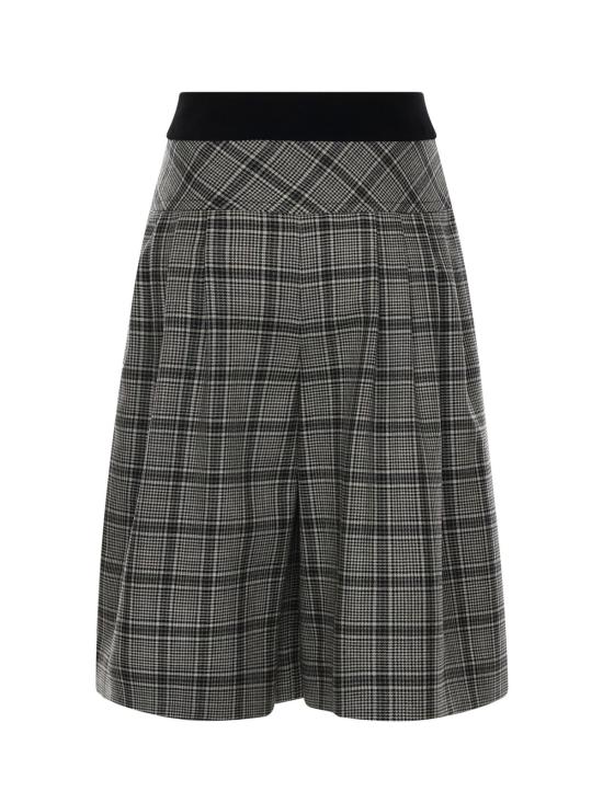  발렌티노 가라바니 숏팬츠 체크 울 버뮤다 쇼츠 그레이 - VALENTINO GARAVANI