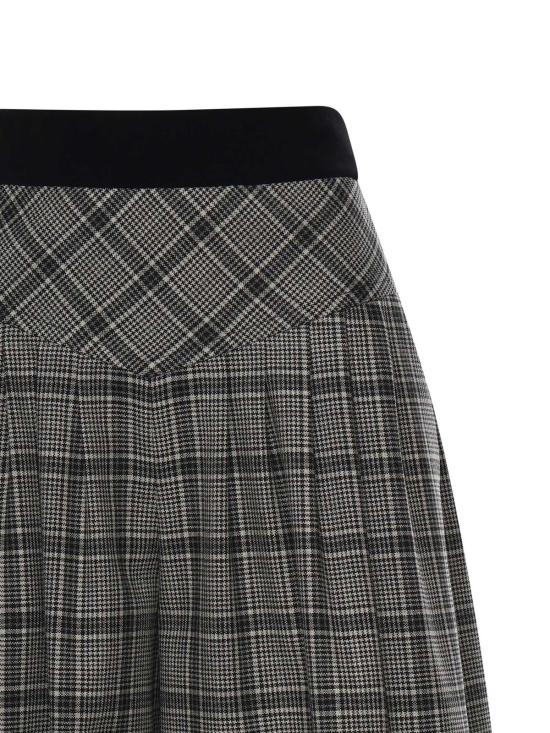  발렌티노 가라바니 숏팬츠 체크 울 버뮤다 쇼츠 그레이 - VALENTINO GARAVANI