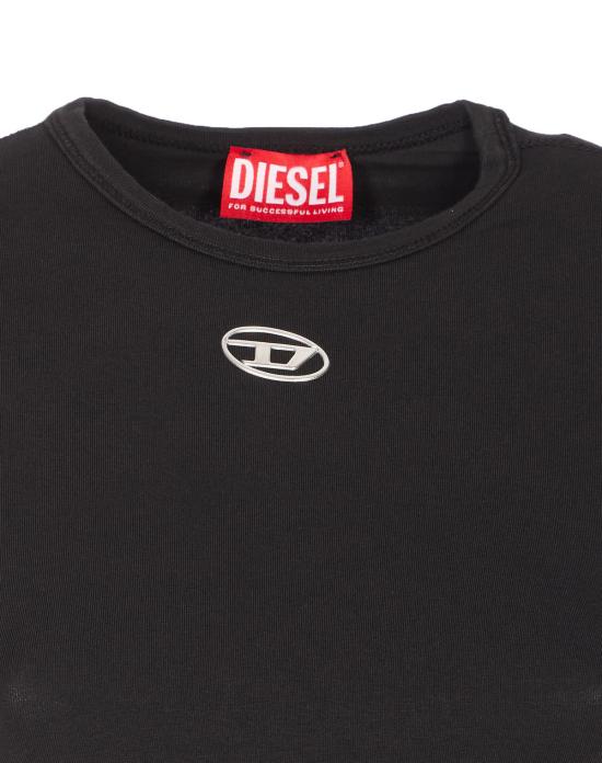  디젤 반팔 티셔츠 언큐티스롱 티셔츠 블랙 - DIESEL