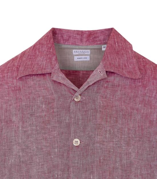  브루넬로 쿠치넬리 긴팔 셔츠 체리 셔츠 레드 - BRUNELLO CUCINELLI