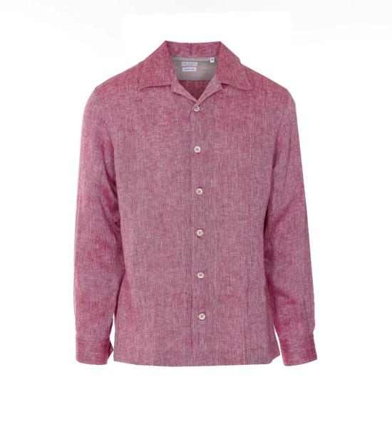  브루넬로 쿠치넬리 긴팔 셔츠 체리 셔츠 레드