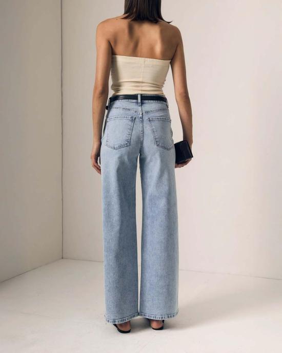  르장 데님 팬츠 줄리엣 와이드 레그 하이라이즈 진 - LE JEAN