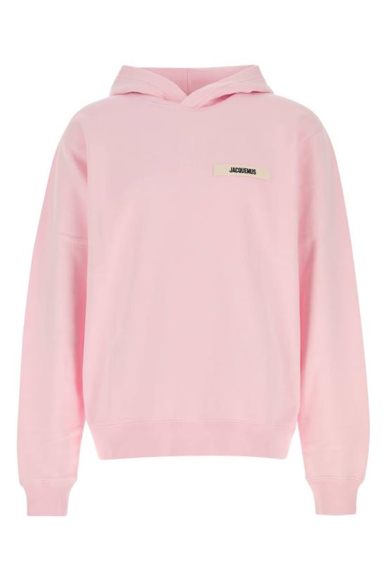  자크뮈스 긴팔 티셔츠 르 후디 그로스 그레인 후디 핑크