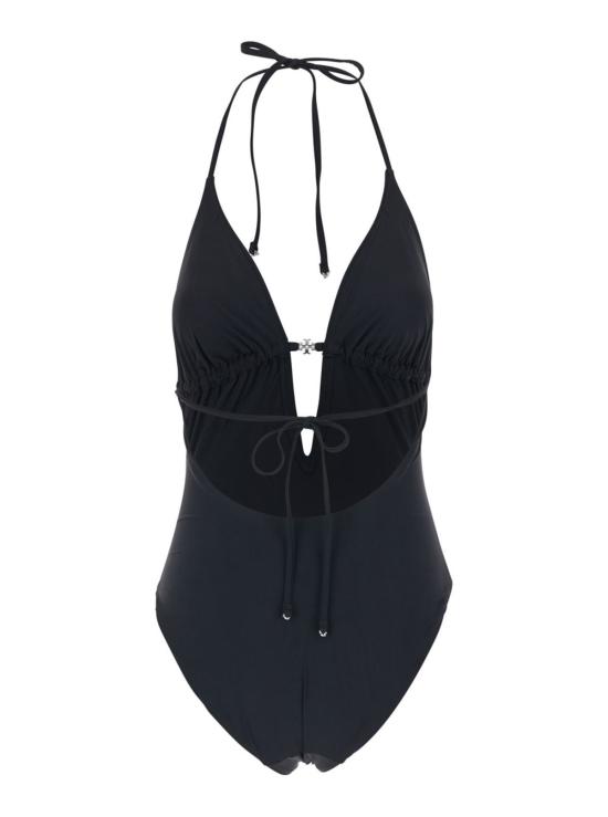  토리버치 원피스 수영복 토리 버치  (매듭 여밈 및 로고 플레이트 포함) 블랙 - TORY BURCH