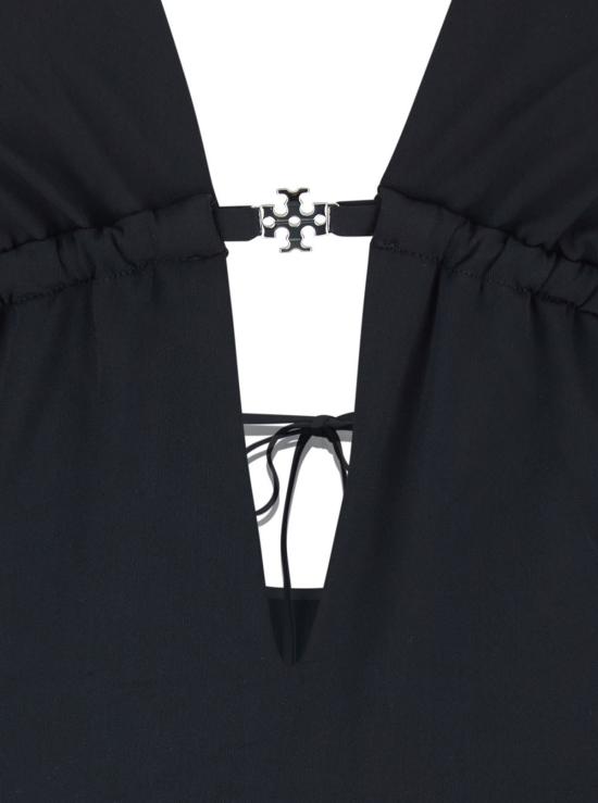 토리버치 원피스 수영복 토리 버치  (매듭 여밈 및 로고 플레이트 포함) 블랙 - TORY BURCH