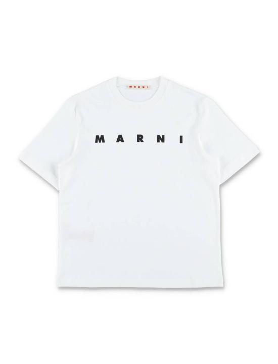  [키즈] 마르니 티셔츠 어린이용  로고 티셔츠 (흰색)