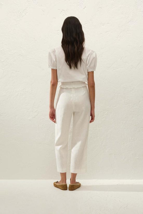  페이스풀더브랜드 블라우스 페이스풀 더 브랜드 피오라  프레스코 레이스 탑 화이트 - FAITHFULL THE BRAND