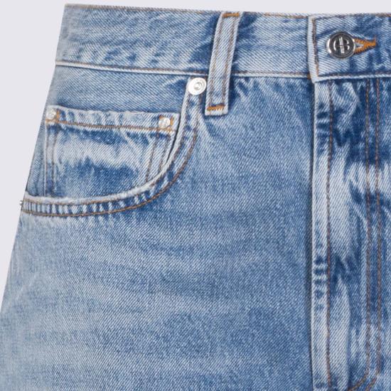  애니빙 숏팬츠 아니네 빙 라이트 블루 쇼츠 워시드 블루 - ANINE BING