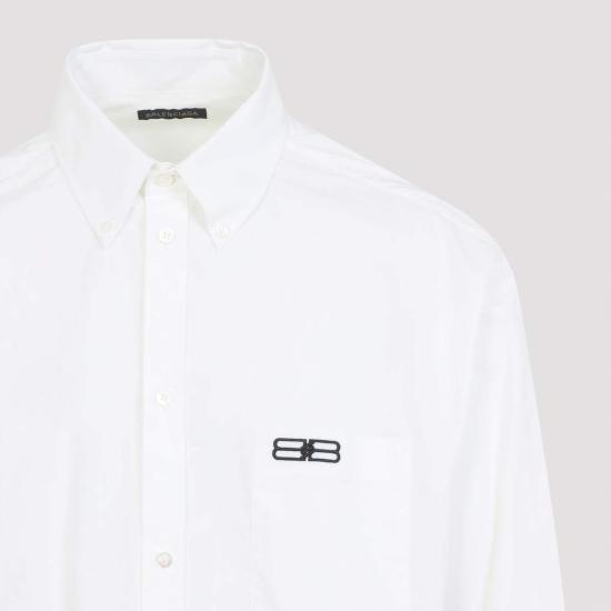  발렌시아가 긴팔 셔츠 라지핏  화이트 - BALENCIAGA