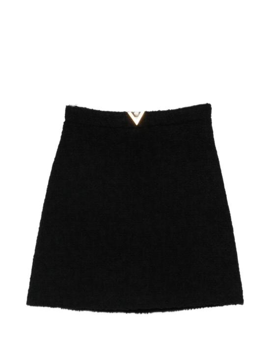  발렌티노 가라바니 숏 스커트 발렌티노 브이로고 시그니처 울 스커트 블랙