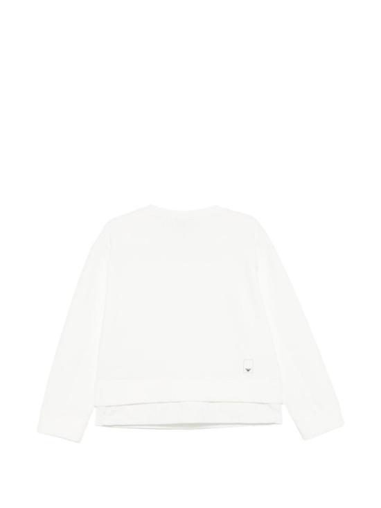  엠포리오 아르마니 스웨터 로고 코튼 스웨트셔츠 화이트 - EMPORIO ARMANI