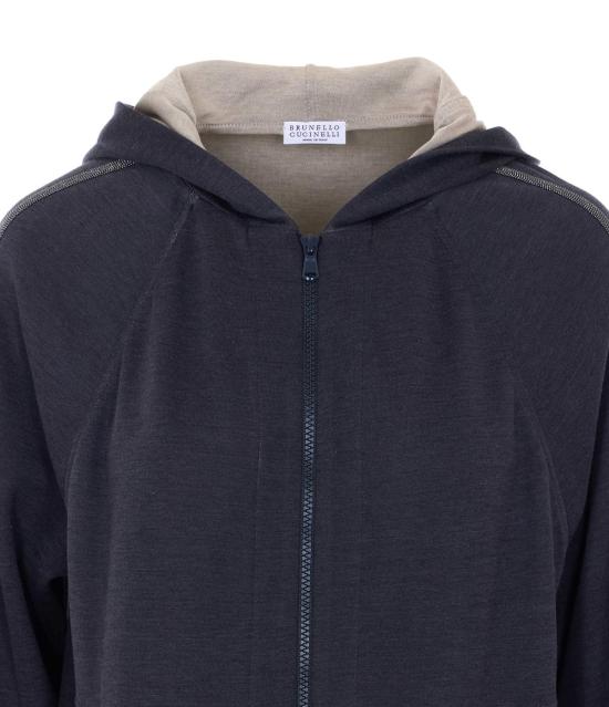  브루넬로 쿠치넬리 스웨터 지퍼 스웨트셔츠 그레이 - BRUNELLO CUCINELLI