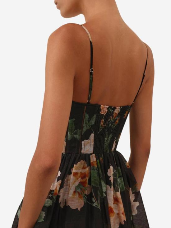  짐머만 미디 원피스 루나 코르셋 미디 드레스 - ZIMMERMANN