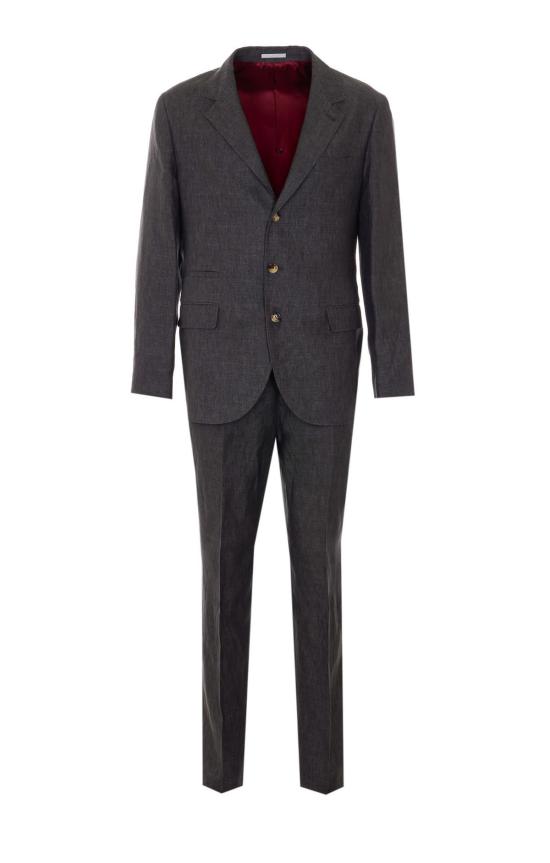  브루넬로 쿠치넬리 수트 자켓 수트 그레이