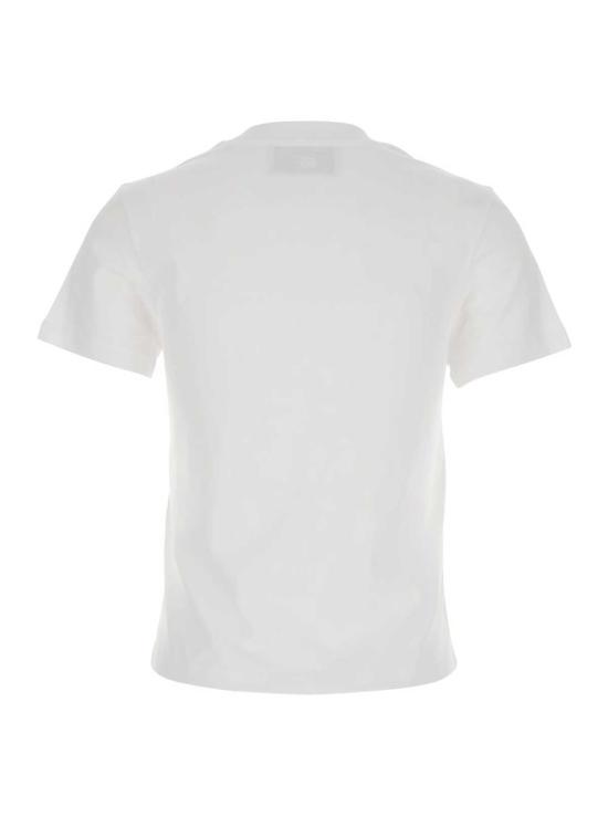  아미 반팔 티셔츠 알렉상드르 마티우시 쿼터 크롭 콘트라스트 ADC 티셔츠 화이트 - AMI