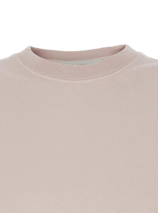  골든구스 반팔 티셔츠 골든 구스 크루넥 맥시 로고 백 코튼 티셔츠 핑크 - GOLDEN GOOSE