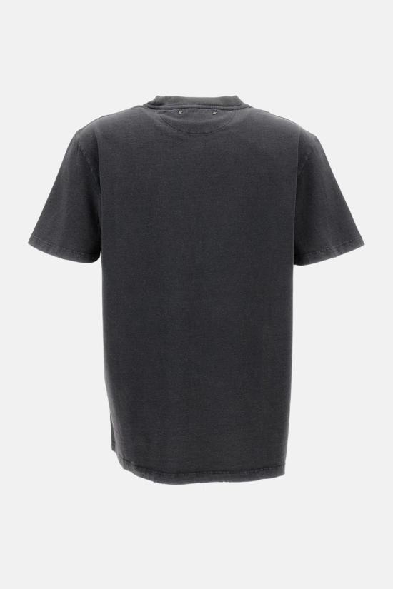  골든구스 반팔 티셔츠 골든 구스 크리스털 장식 , 앤트러사이트 그레이 색상 - GOLDEN GOOSE