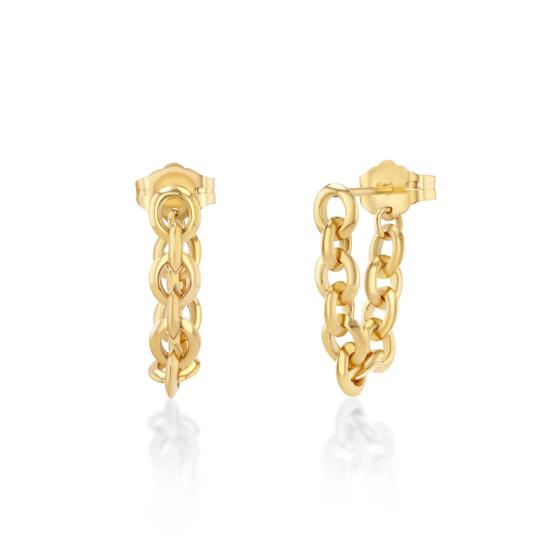  리지 맨들러 파인 주얼리 이어링 마이크로 소프트 체인 허기