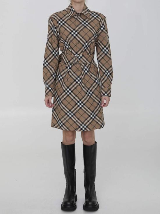  버버리 미디 원피스 체크 슈미시에 드레스 Lindenipcheck