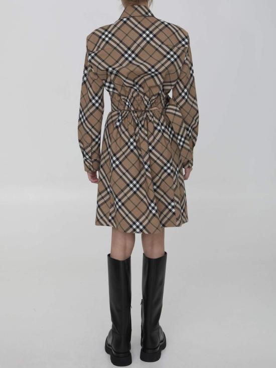  버버리 미디 원피스 체크 슈미시에 드레스 Lindenipcheck - BURBERRY