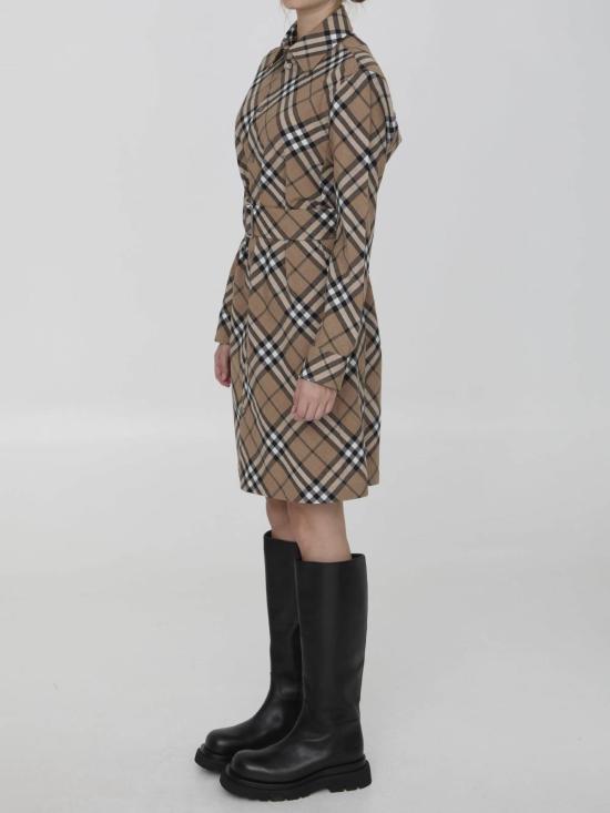  버버리 미디 원피스 체크 슈미시에 드레스 Lindenipcheck - BURBERRY