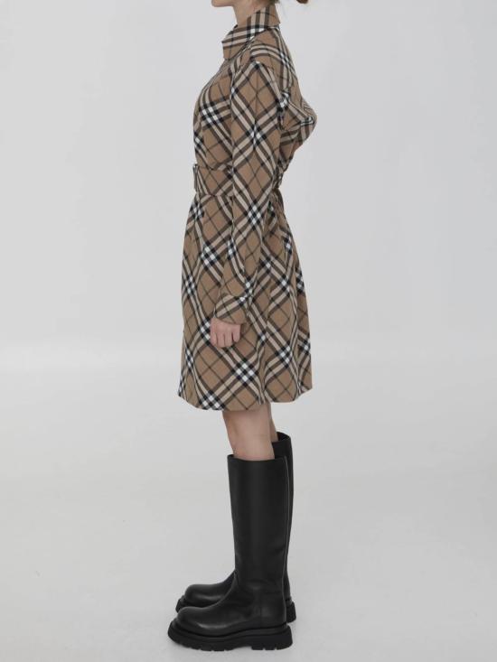  버버리 미디 원피스 체크 슈미시에 드레스 Lindenipcheck - BURBERRY