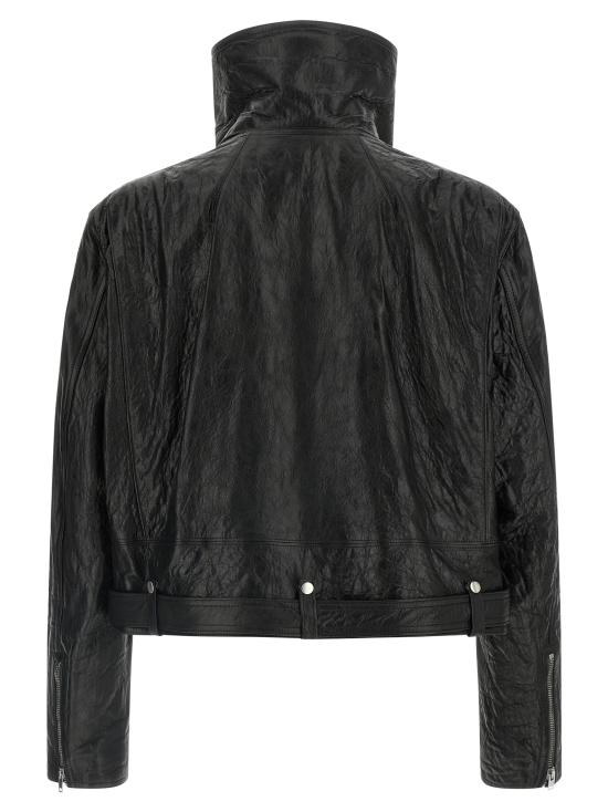 26SS 릭 오웬스 가죽 자켓 RR01F2766LBE09 Black - RICK OWENS