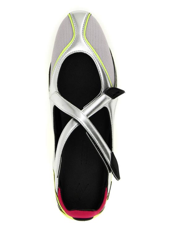  디 아티코 플랫 슈즈 아티코 플로어 01 발레 플랫 실버 - THE ATTICO