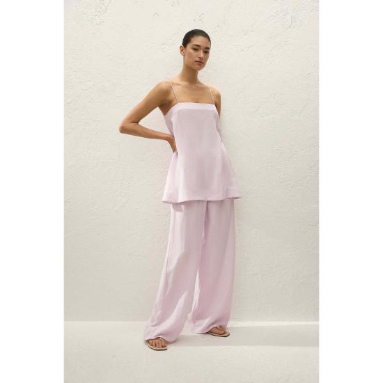  페이스풀더브랜드 스트레이트 팬츠 페이스풀 더 브랜드 젠슨 팬츠 페일 핑크 - FAITHFULL THE BRAND