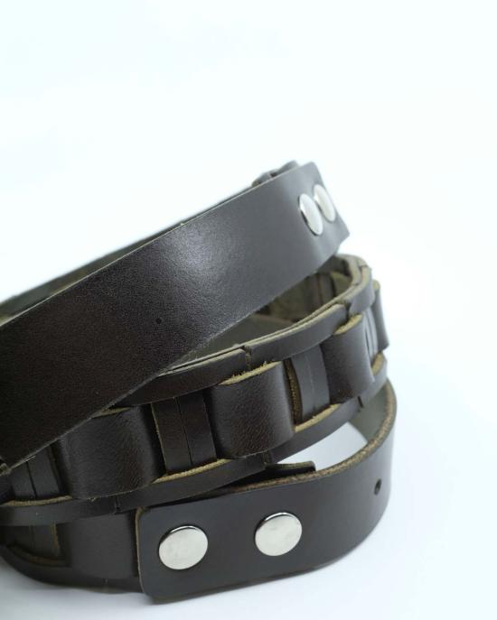  나마체코 가죽 벨트 체토 땋은 - NAMACHEKO