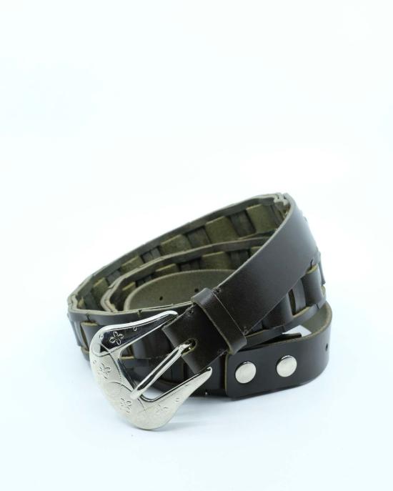  나마체코 가죽 벨트 체토 땋은 - NAMACHEKO