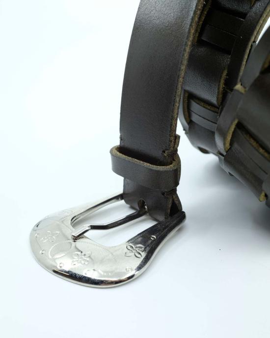  나마체코 가죽 벨트 체토 땋은 - NAMACHEKO