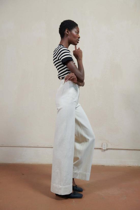  마리아 스탠리 스트레이트 팬츠 소프트 행크 팬츠 본 - MARIA STANLEY