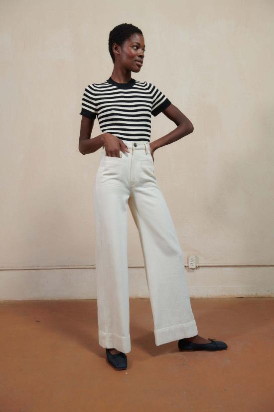  마리아 스탠리 스트레이트 팬츠 소프트 행크 팬츠 본 - MARIA STANLEY